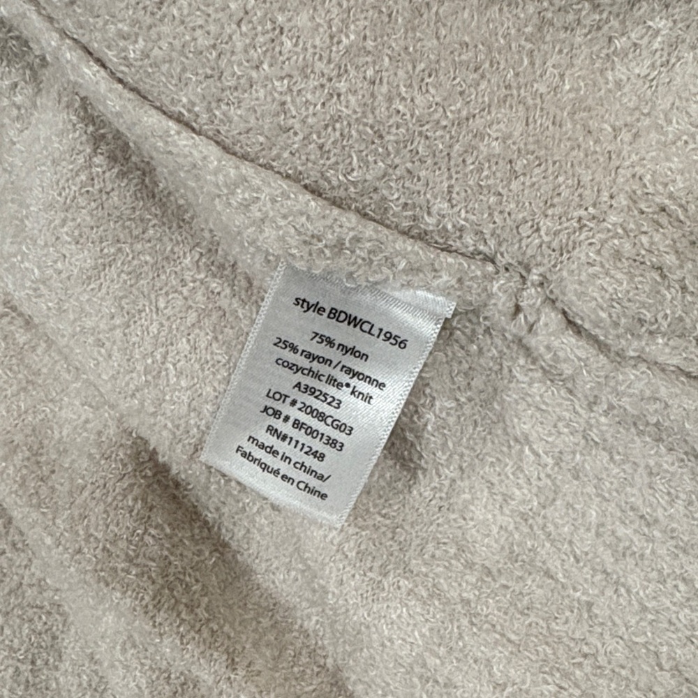 Barefoot Dreams CozyChic Lite Cream Zip Up Sweater - Picture 4 of 4